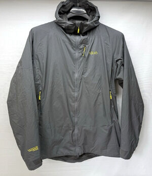 RAB Vapour Rise Summit Jacket QVR65 Mens XL Gray Hooded Pertex Quantum Air